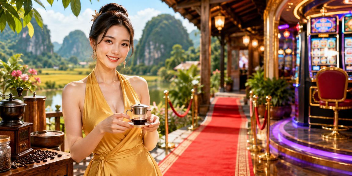 Người dùng Ninh Bình xem phân tích kèo qua điện thoại bên tách cà phê buổi sáng